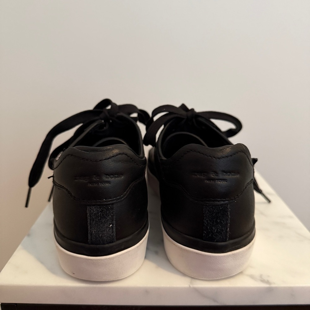 rag & bone Army Suede-Trimmed Leather Sneakers - Picture 4 of 8